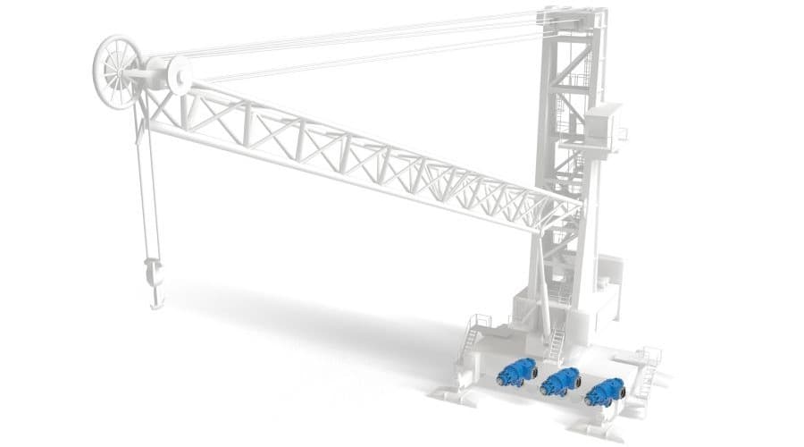 Rigid axles on harbor crane NAF